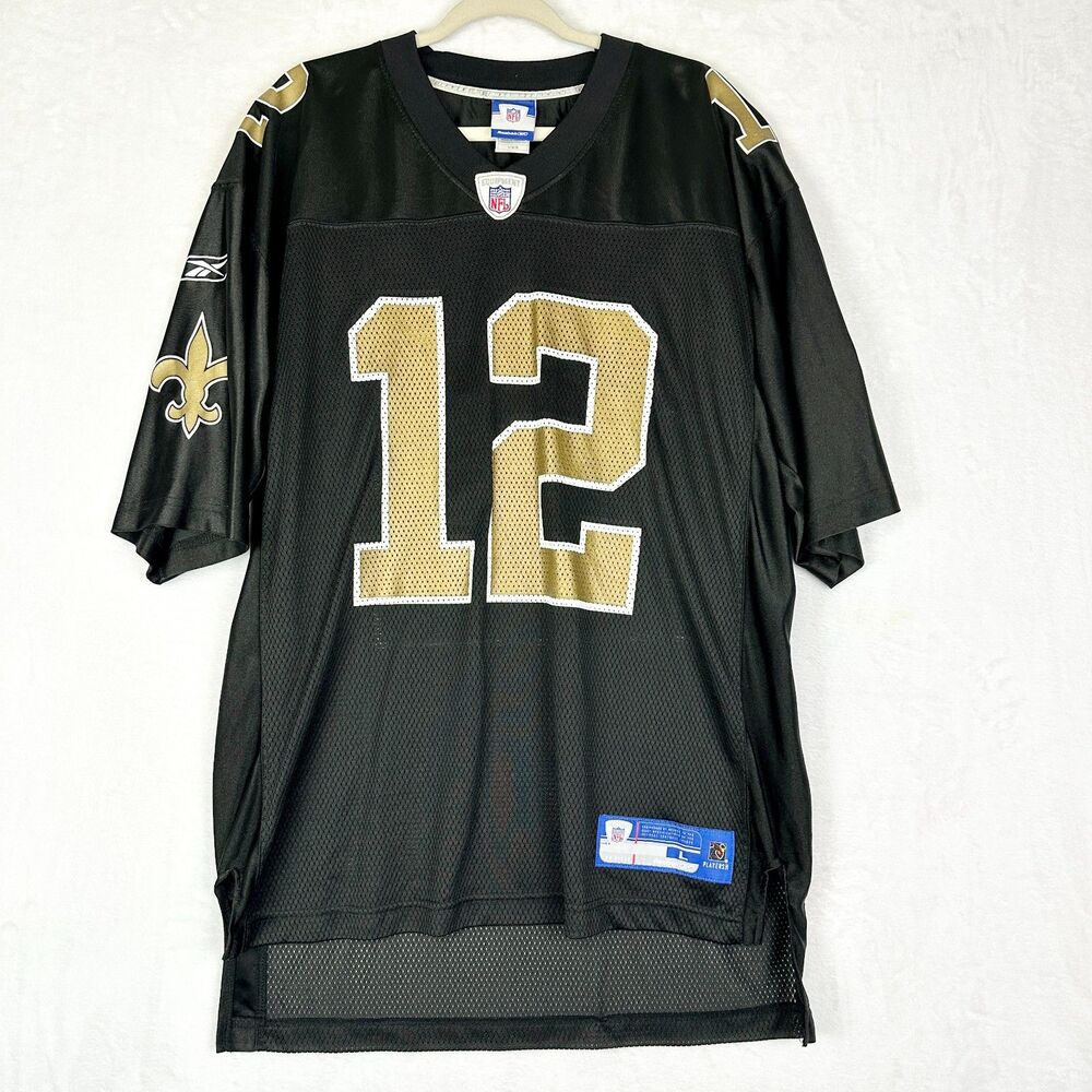 Reebok NFL Equipment New Orleans Saints Colston Jersey Size Large Black #12